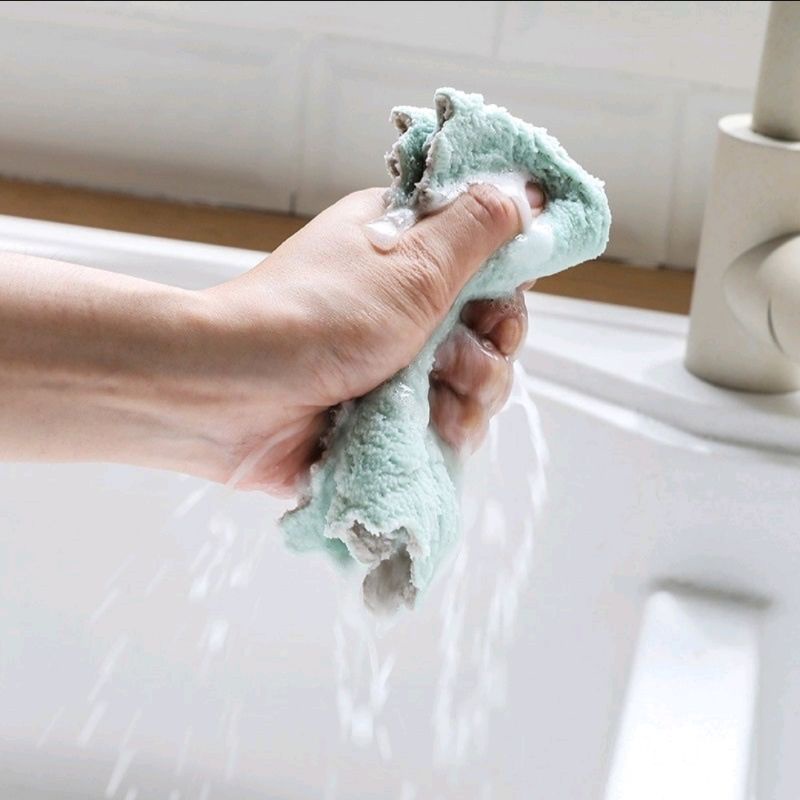 Kain Lap Anti Minyak Microfiber Serbaguna Serap Air Kain Lap Piring Towel