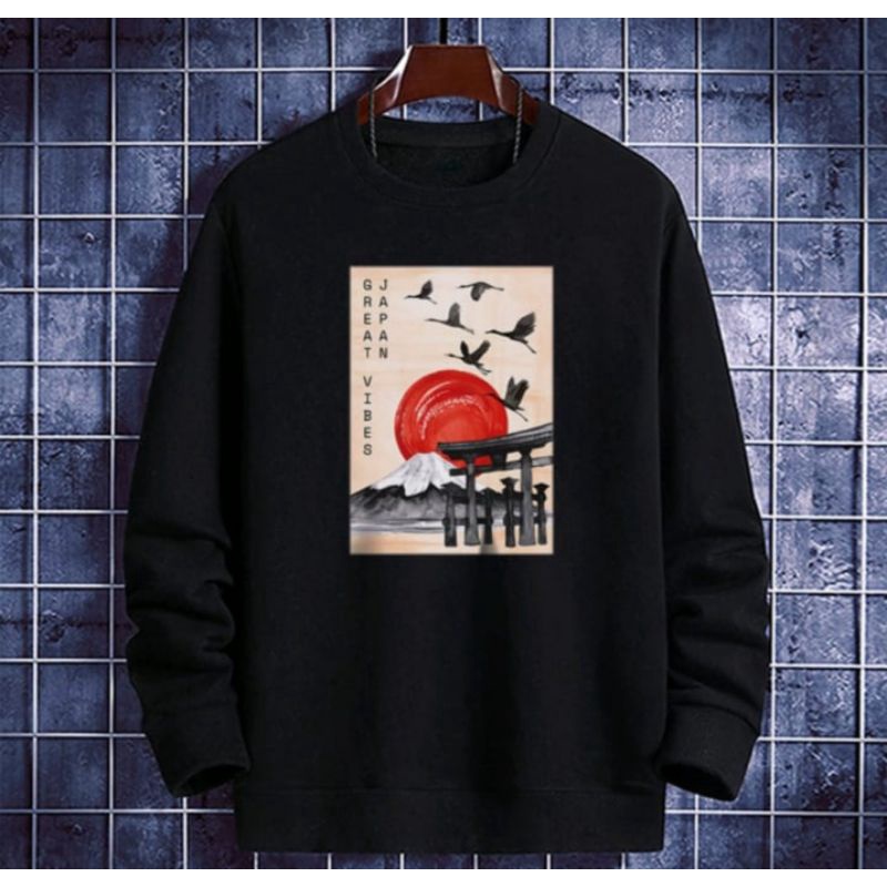 LIMITED Sweater Crewneck Vibes Japan keren
