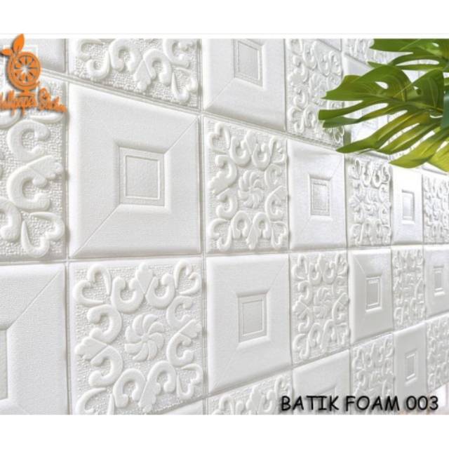 PROMO Wallpaper Batikfoam Stiker 3D Wallpaper dinding Quality Ukuran 70x77Cm BATIKFOAM