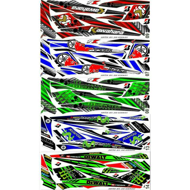 Sticker Striping Variasi Racing Jupiter Mx 135 Lama Jupiter Mx 135 Old Ojmx C3