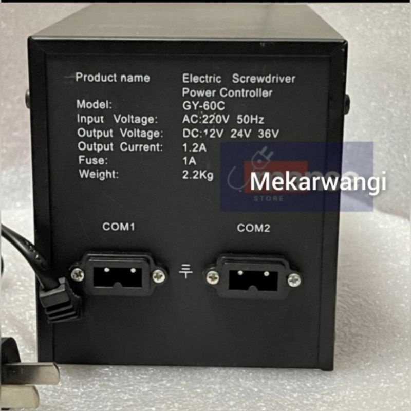 adaptor obeng listrik dengan kecepatan (Dc 12v-24v-36v)