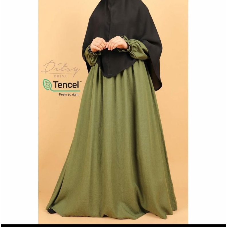 Ditsy Tencel Lilura Olive L