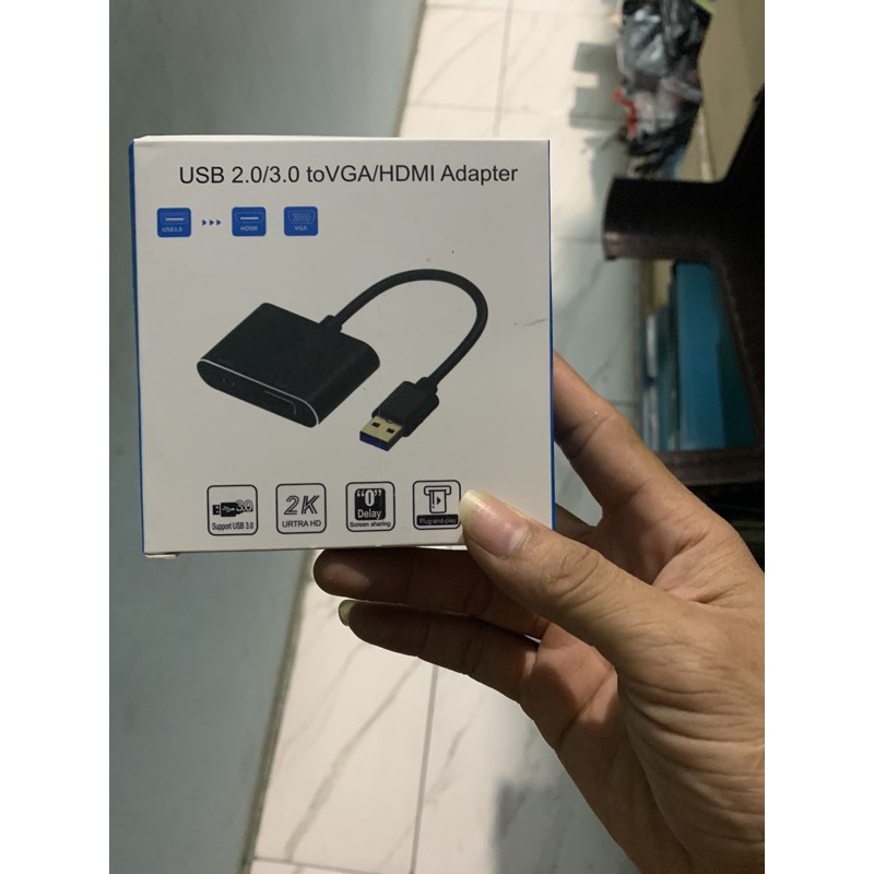 USB 3.0 To HDMI VGA Adapter Dual Output Lexcron Support 2in1