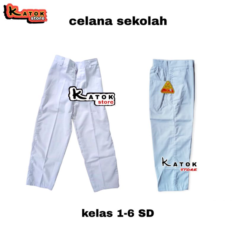 Celana Sekolah SD Panjang Warna Putih