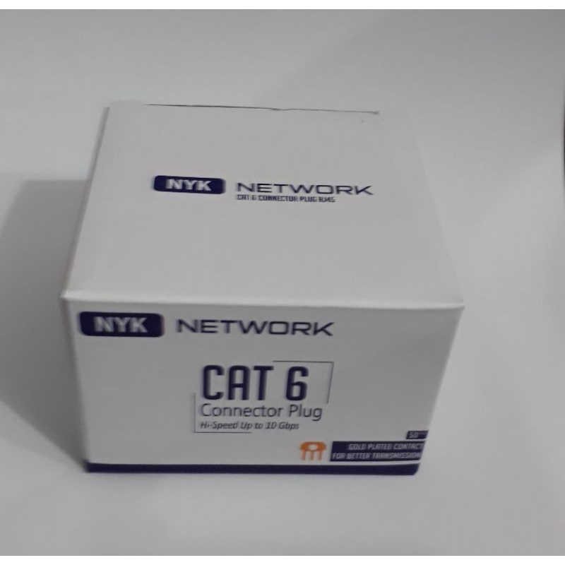 conektor Rj45 Lan Cat 6 Isi 50pcs NYK Original - Rj 45 Satu Kotak Isi 50Pcs Untuk