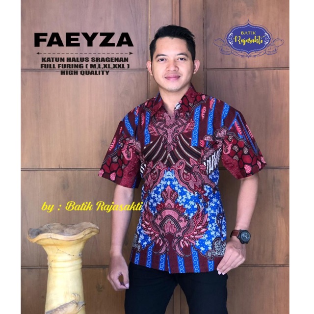 Batik FAEYZA Pendek Katun Cabut Full Furing Termurah