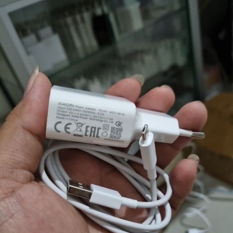Charger Xiaomi 18w 9V - 2A bekas copotan kabel MICRO USB For 4x, 3s prime Dr Kepalanya Poco F1 Fast Original 1000%