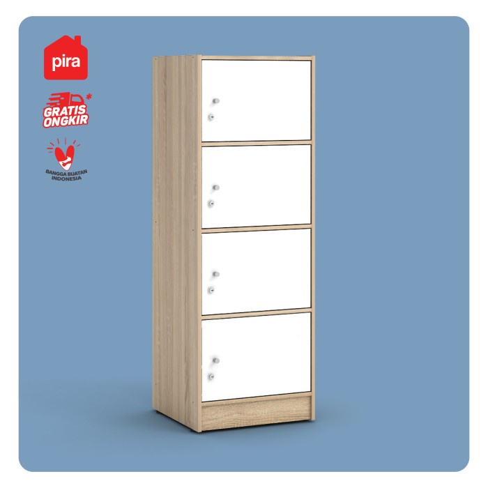 

READY PIRA METROPOLIS - ALBA RSG 4 TS Lemari Susun / Bufet - Sonoma-White TERBARU