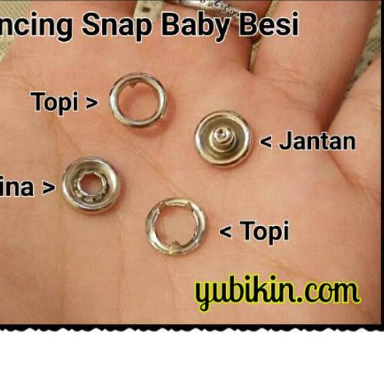 ➻ 1 Gross Kancing Snap Besi 9mm Anti Karat Kode 220 Kancing Jepret untuk Baju Bayi ☝