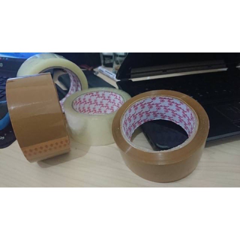 Lakban Bening/Coklat 48mm x 90yard x 45mic KUALITAS SETARA DAIMARU