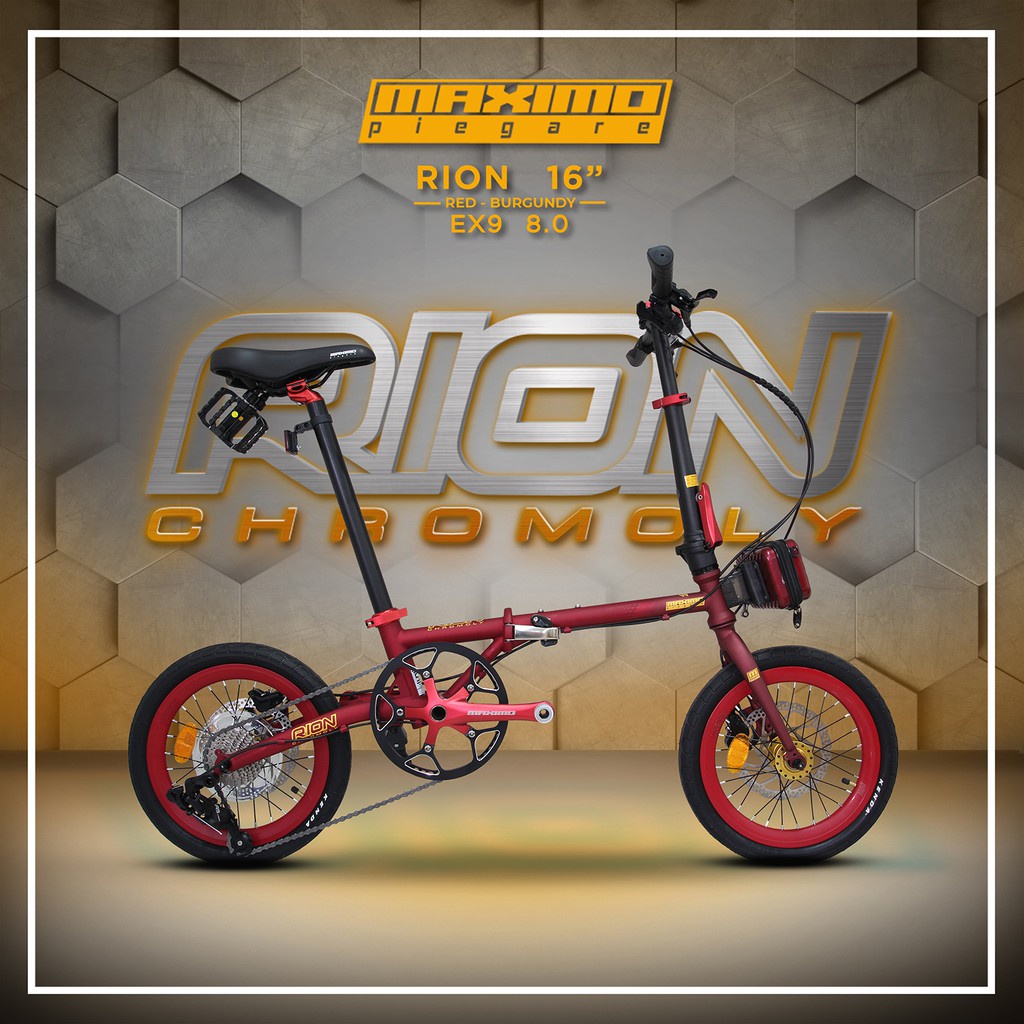 Sepeda Lipat MAXIMO Piegare 16 Inch RION Chromoly EX9 8.0