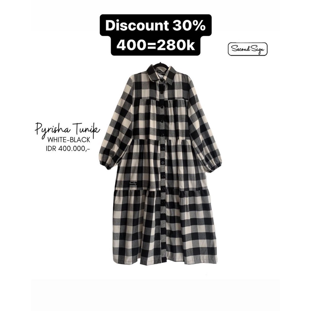 [SALE] PYRISHA TUNIK BY SECONDSIGN/BAHAN COTTON FLANEL/ALL SIZE/TUNIK PREMIUM/TUNIK CANTIK/TUNIK MUR