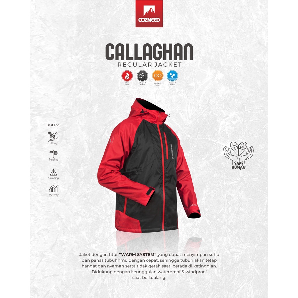 JAKET COZMEED CALLAGHAN | POLAR FLEECE JACKET RIDING PRIA WANITA WATERPROOF ANTI AIR ANGIN PENDAKI G