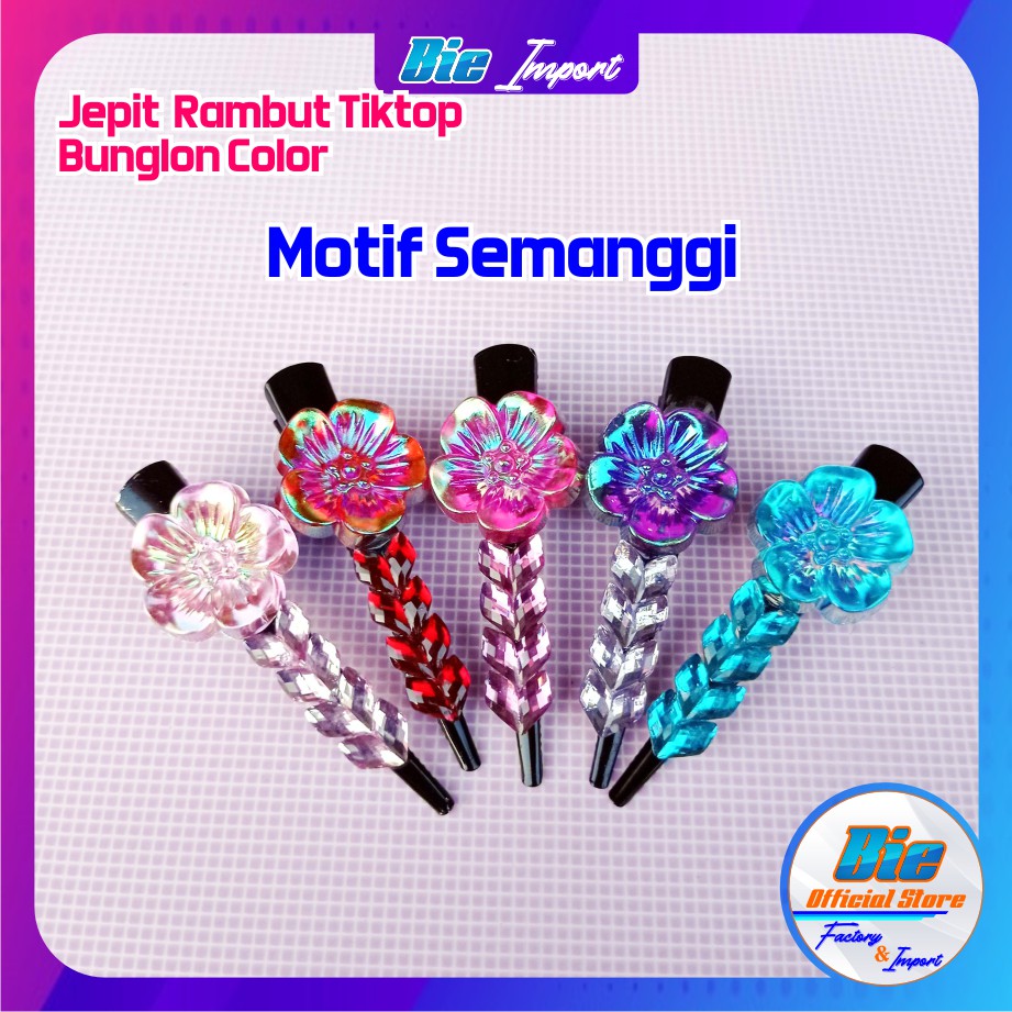 isi 2 Pcs Jepit Tiptop Anak Karakter Warna Pelangi Impor