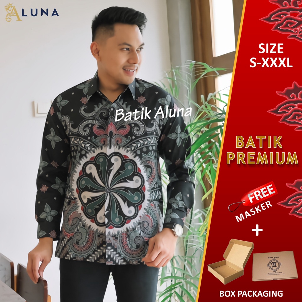 KEMEJA KONDANGAN BATIK KAISAR PREMIUM PRIA LENGAN PANJANG PRODUKSI PABRIK BATIK ALUNA PCW 101