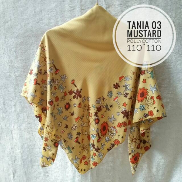 Hijab segi empat motif - Jilbab satin motif - TANIA 03 (zaena_hijab)