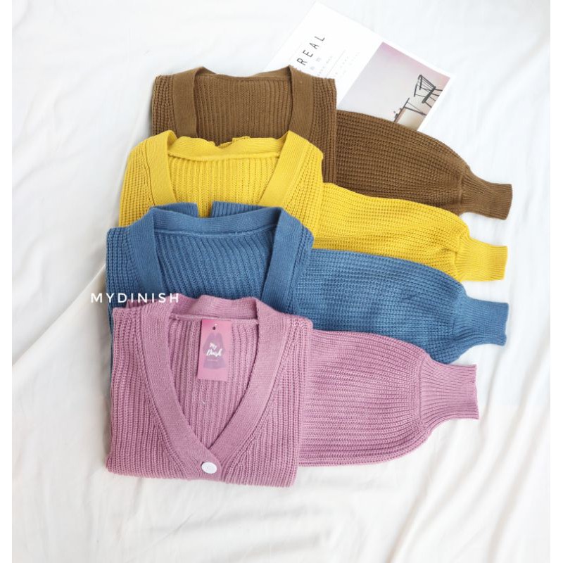 Laily balon Crop - Cardigan Rajut Wanita Premium