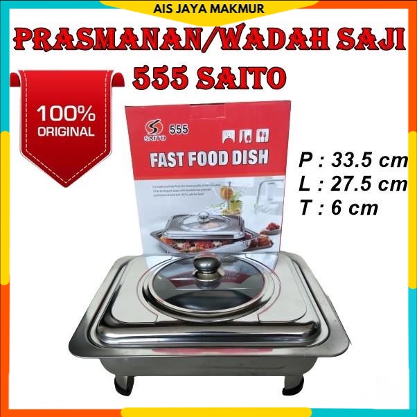 

Tempat prasmanan fast food dish saito 555 bahan stainless - BARU
