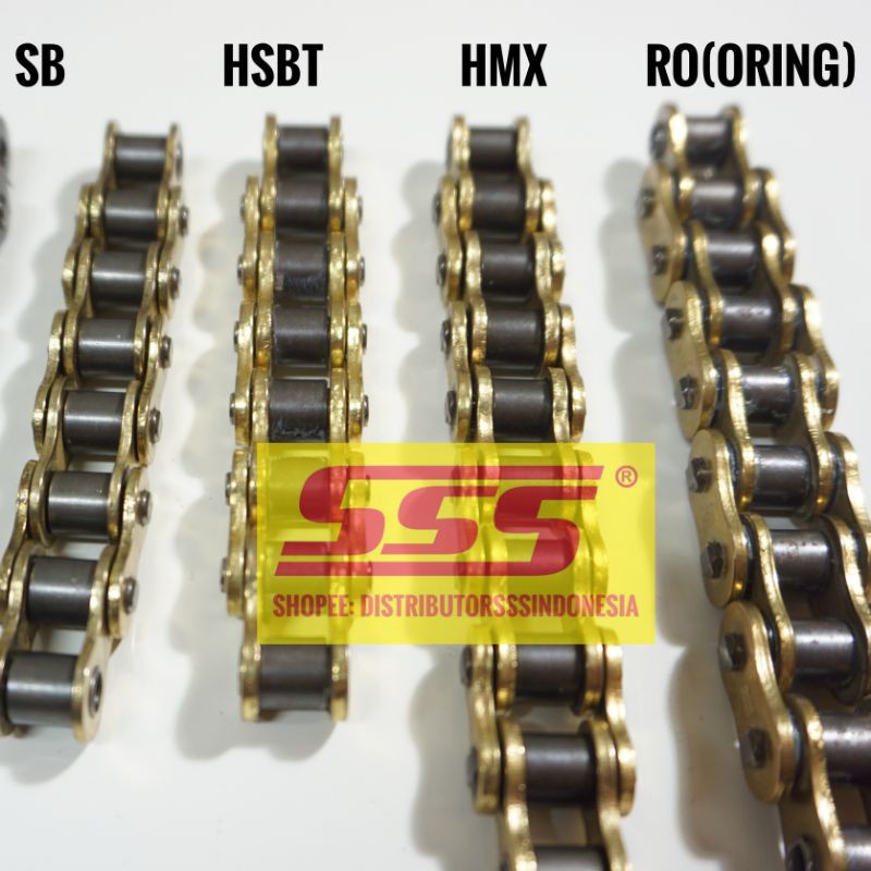 Rantai SSS Rantai Motor SSS Gold 428,415 -130,140 SB,HSB,HSBT Original