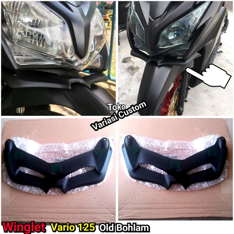 WINGLET VARIO 125 OLD BLACK DOFF AKSESORIS VARIASI CUSTOM