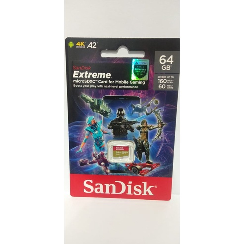 Sandisk Extreme MicroSD 64gb 160mbps SDXC U3 A2 V30- micro SD 64gb