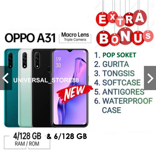 OPPO A31 RAM 4/128 & RAM 6/128 GB  GRS RESMI OPPO