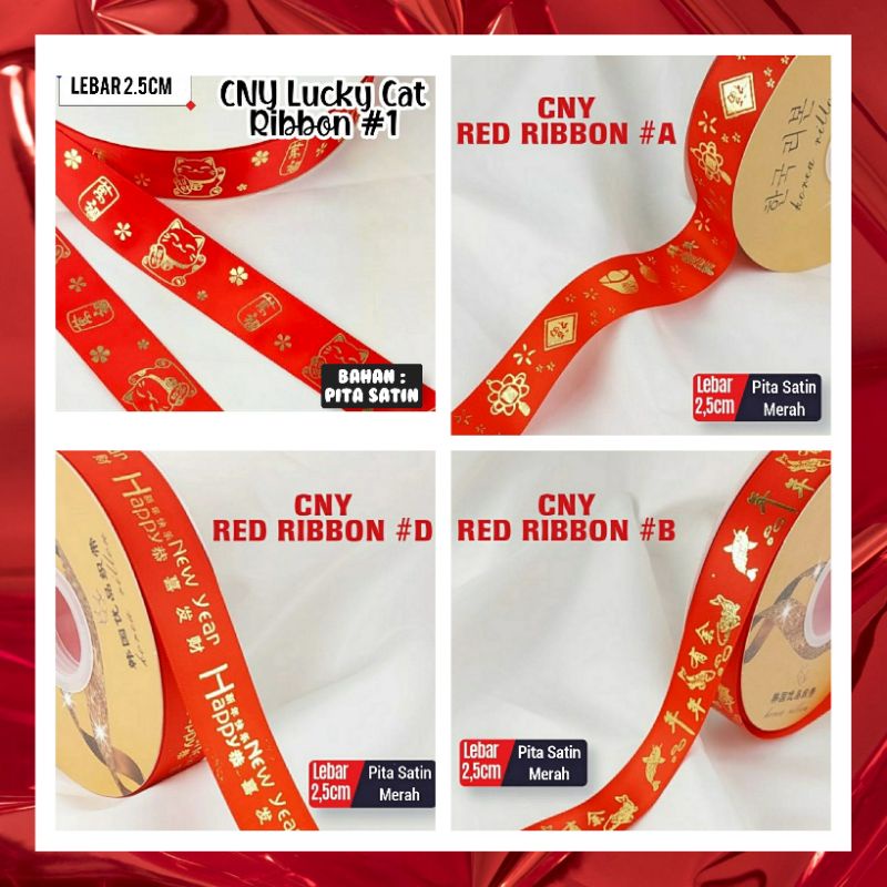 

Pita Imlek CNY Ribbon Chinese New Year 2.5cm