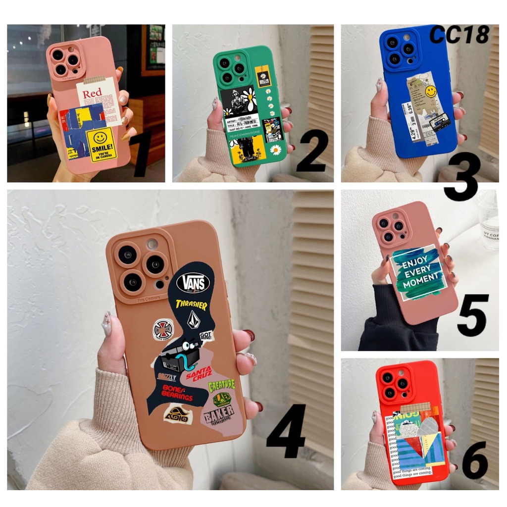CC18 Softcase Casing Eksetika Proteksi Camera for Iphone 6 6s 6+ 6s+ 7 8 X Xs Xr Max 11 12 13 Pro Max 14+ Plus and Infinix Hot 9 10 11 11s NFC 12 12i Play Note 8 12 Pro 5G Smart 5 6 6+