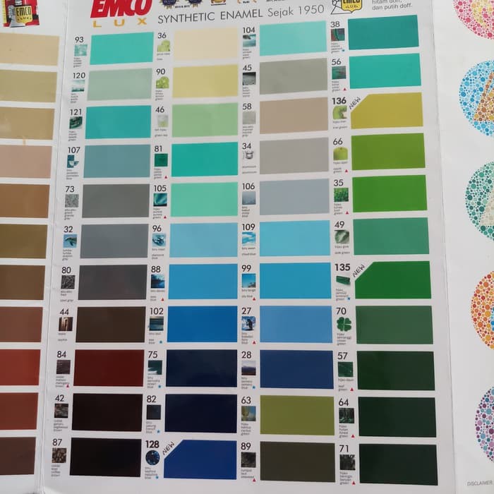

Terlaris Cat EMCO warna standart Elegan