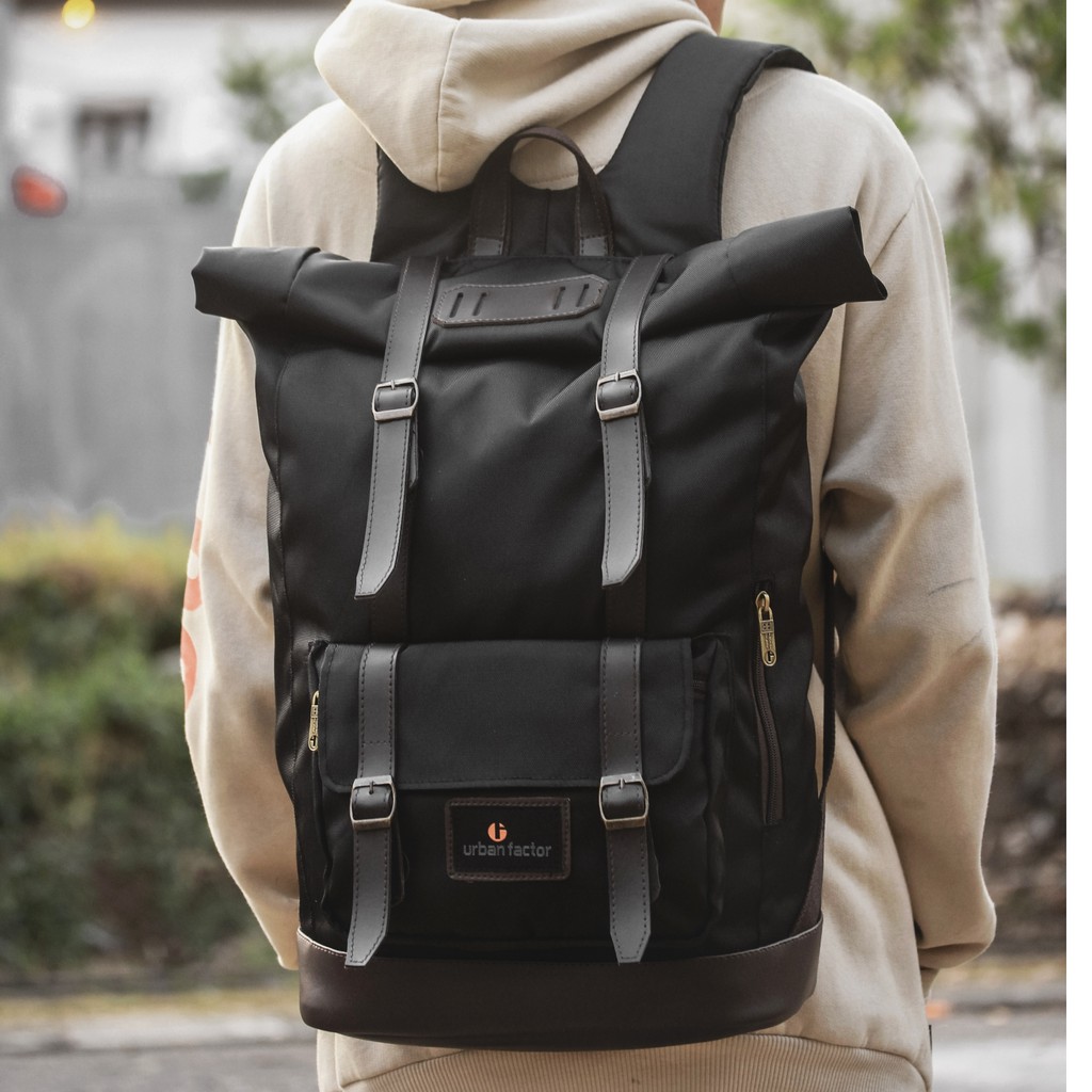 JAM SESSION BLACK |Urban Factor x FORIND|Tas Ransel Punggung Ori Bag Pria Wanita Backpack Baru Besar