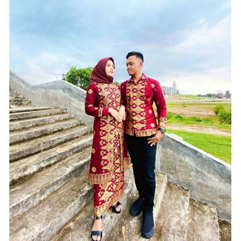 COUPLE SET KURUNG U MOTIF BATIK SONGKET PALEMBANG