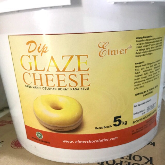 Elmer Dip Glaze - Topping Donat Cheese / Keju 5kg sameday/instant