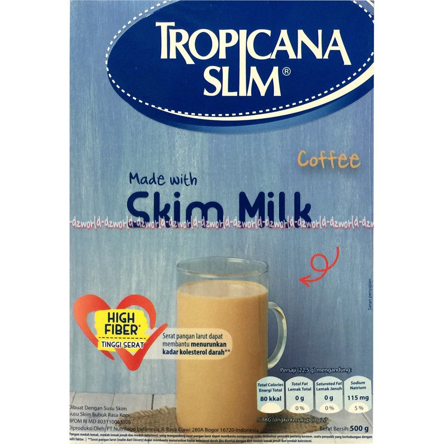 Tropicana slim low fat milk 500gr coffee Susu TropicanaSlim Rasa Kopi Cofee