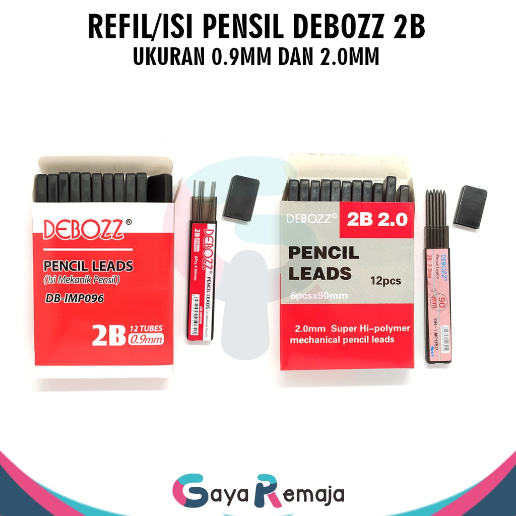 

Refill Pensil Mekanik Debozz 2B / isi Ulang Pensil Mekanik Ukuran 2,0 mm 0,9 mm / Isi Pensil 1 pak Murah