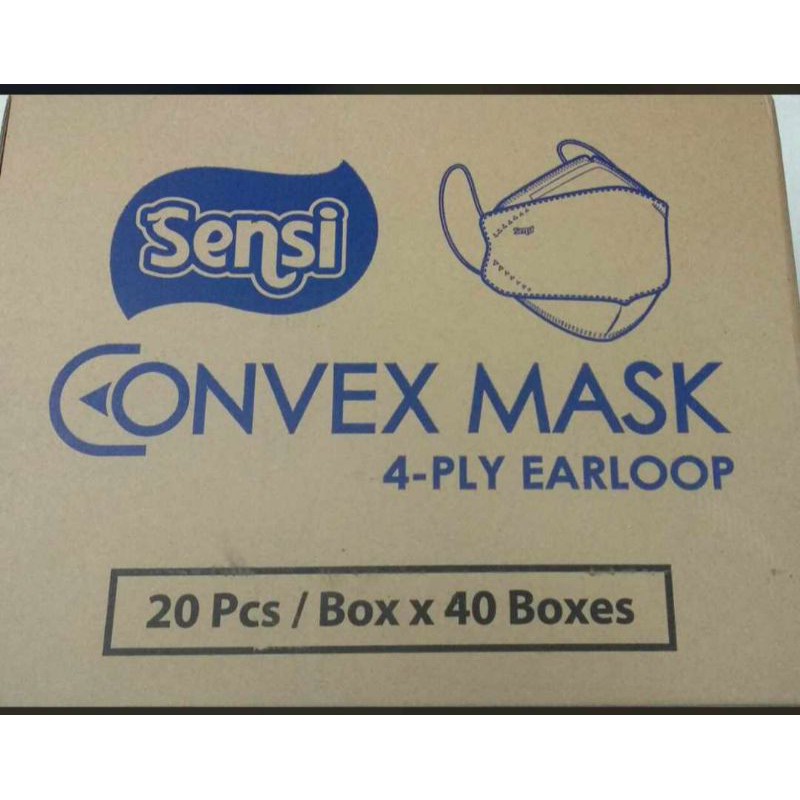 SENSI CONVEX MASK 4PLY EARLOOP