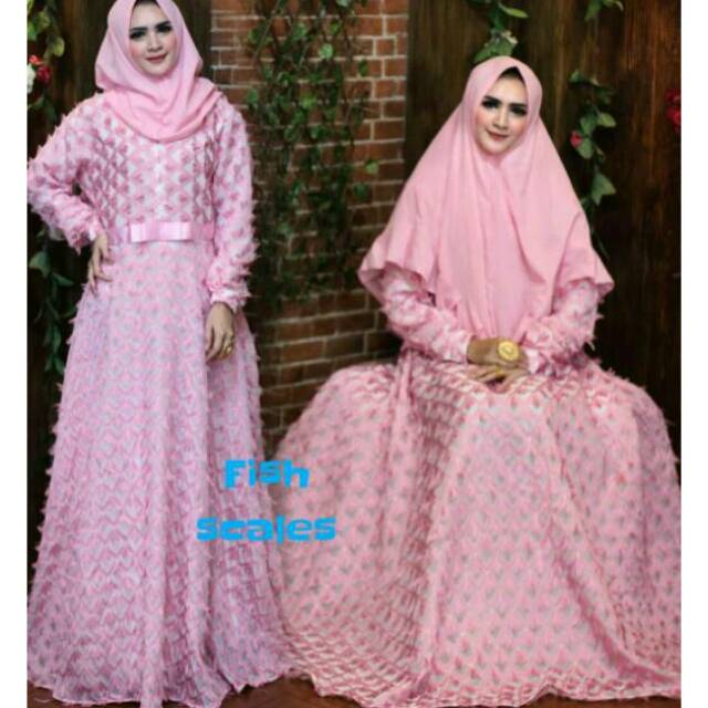 GAMIS PESTA FISH SCALES CANTIK MEWAH / GAMIS PESTA MURAH KUALITAS BUTIK / GAMIS BRANDED / GAMIS SALE