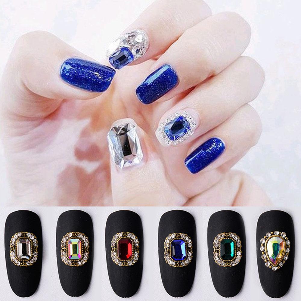 Mxbeauty Kuku Berlian Imitasi Charms Mewah Berbagai Bentuk Perhiasan Kristal Berlian DIY Dekorasi Nail Art