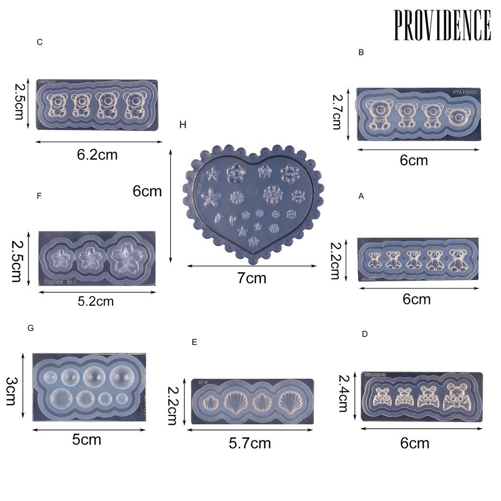 Providence Nail Mold 3D Patterns Excellent Ductility Transparent Silicone Carving Stamping DIY UV Gel Manicure Tool for Salon