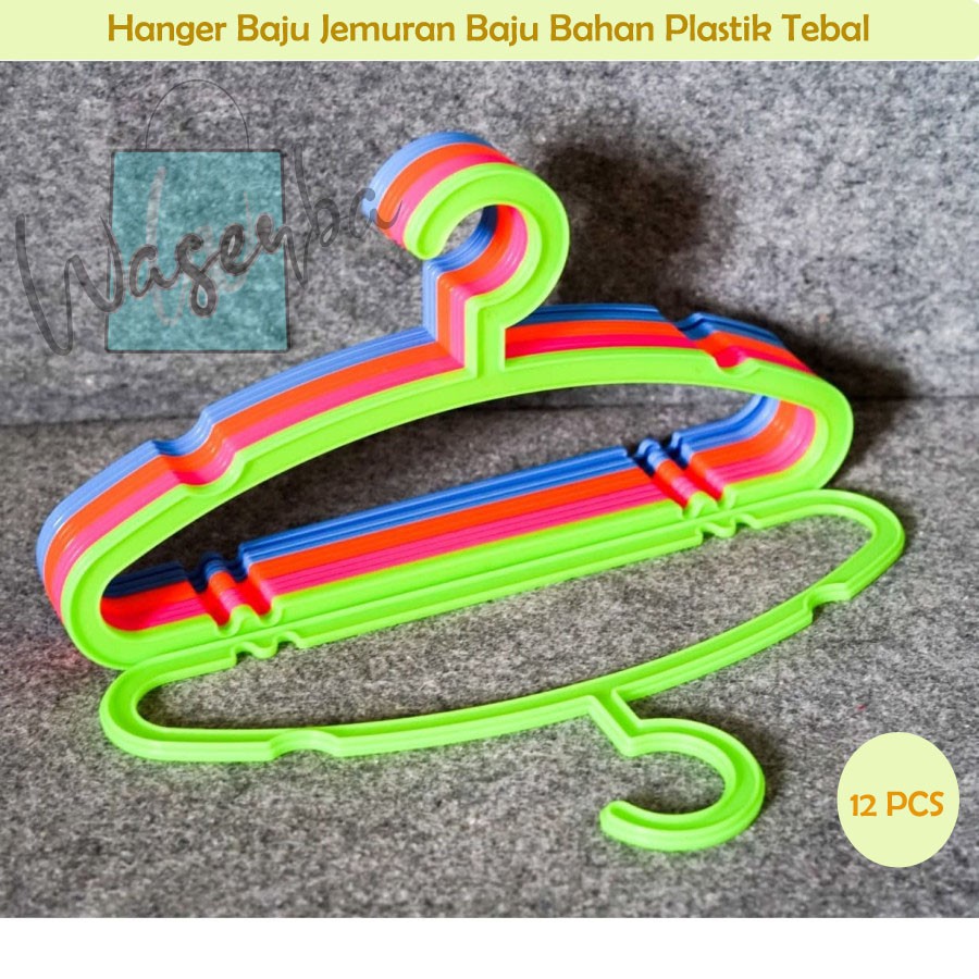 Hanger Baju Bahan Plastik Tebal - Gantungan Baju Warna