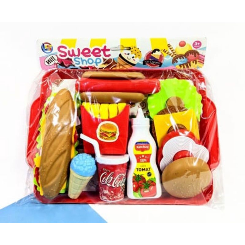 Mainan Anak Hotdog/Burger Kentang Ice-cream LF 05