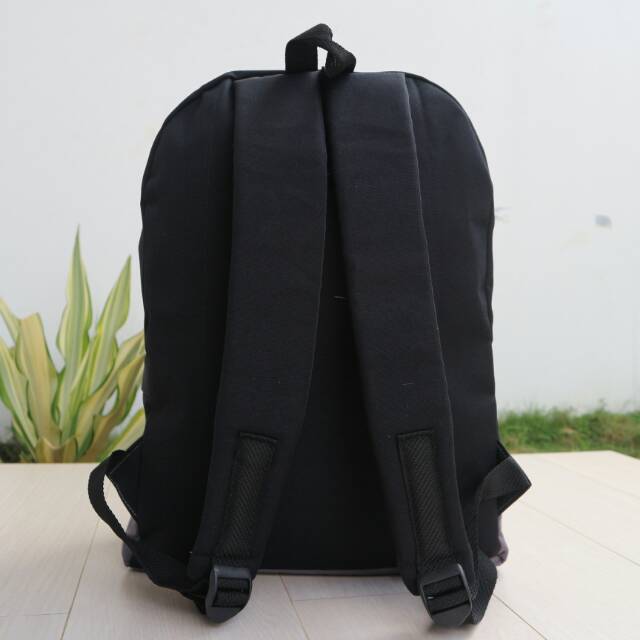 Jual Tas Ransel Kanvas Distro Murah Hitam Fashion Cowok Cewek Terkini