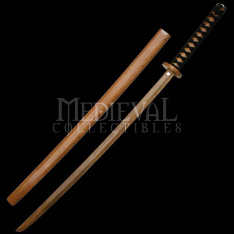 Mainan pedang kayu katana bokken natural full glossy