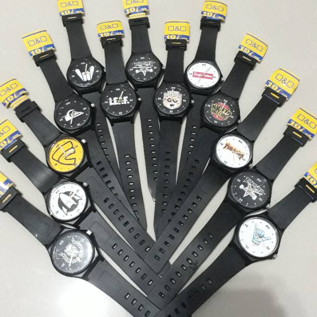 JAM TANGAN CUSTOM KARET RUBBER UNTUK COWOK/CEWEK RECOMENDED