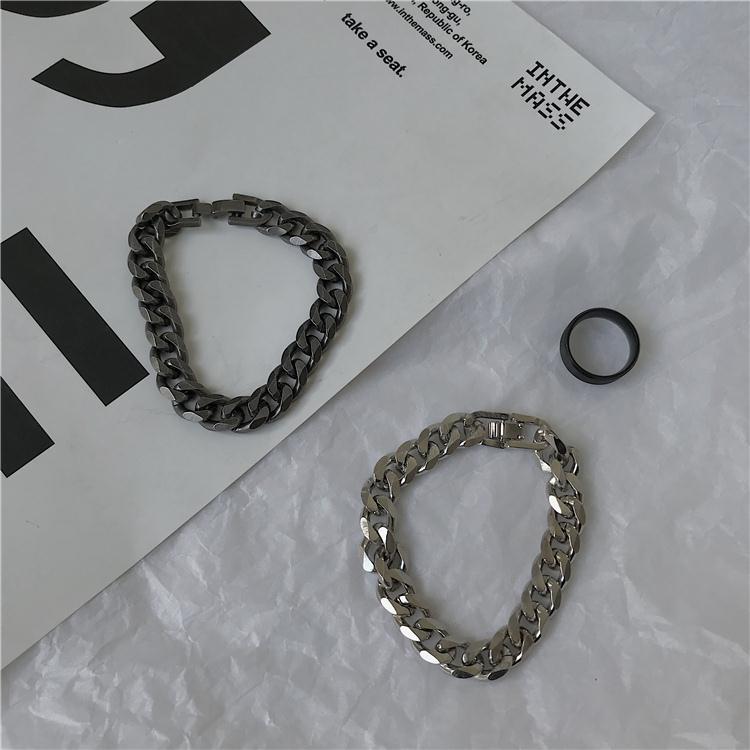 Gelang Bahan Titanium Steel Gaya Retro Korea