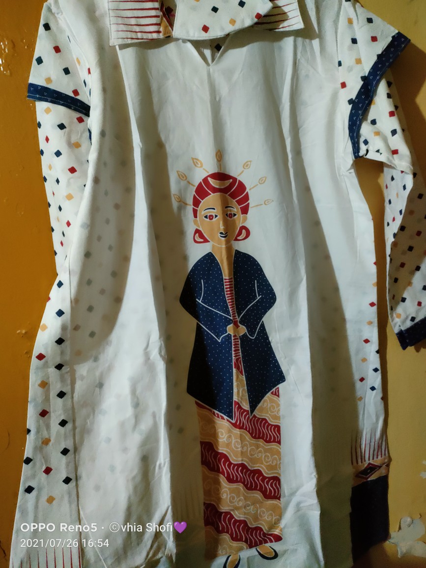 (cod) - Tunik Batik Kekinian Motif Srikandi / Tunik Muslimah / Gaun Batik Pesta