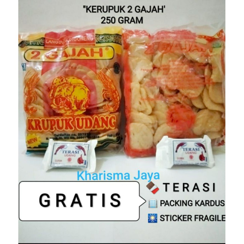 

KRUPUK UDANG KANCING DUA GAJAH KHAS INDRAMAYU 250 gram