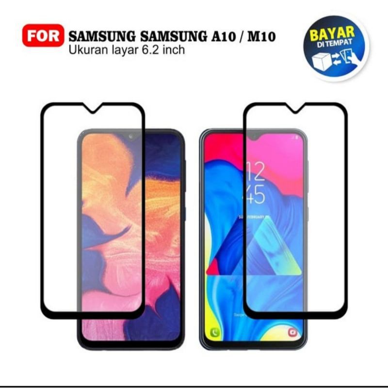 Samsung Galaxy A10/M10 Tempered Glass Full Layar Anti Gores Kaca