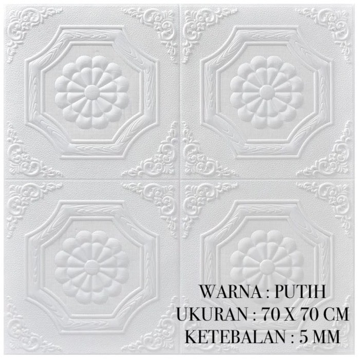 TERMURAH WALLPAPER 3D FOAM 5MM MODEL MOTIF 70 x 70cm / WALLPAPAER BUSA, SHENAR