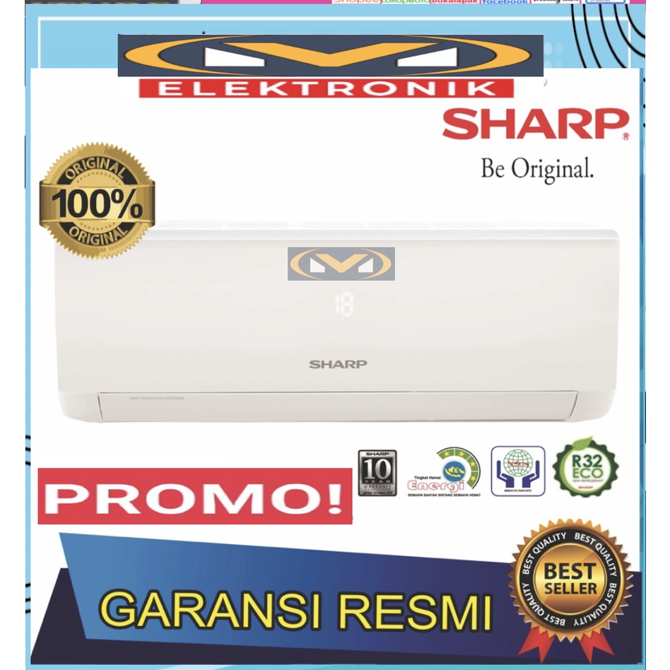 SHARP AC SPLIT 3/4 PK AH-A7UCY/UCYN