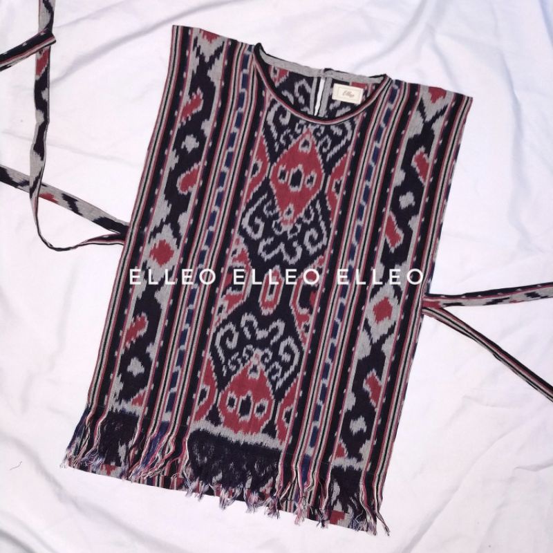 ELLEO ETNIK VEST TENUN IKAT ( TORA VEST/ROMPI WANITA )